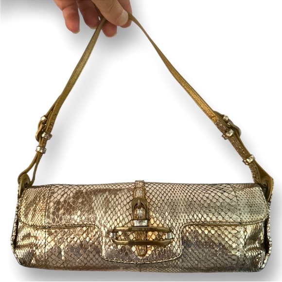 LIMITED ED 2006 Jimmy Choo Python Tulita Mini Bag/ Clutch - Picture 1 of 15